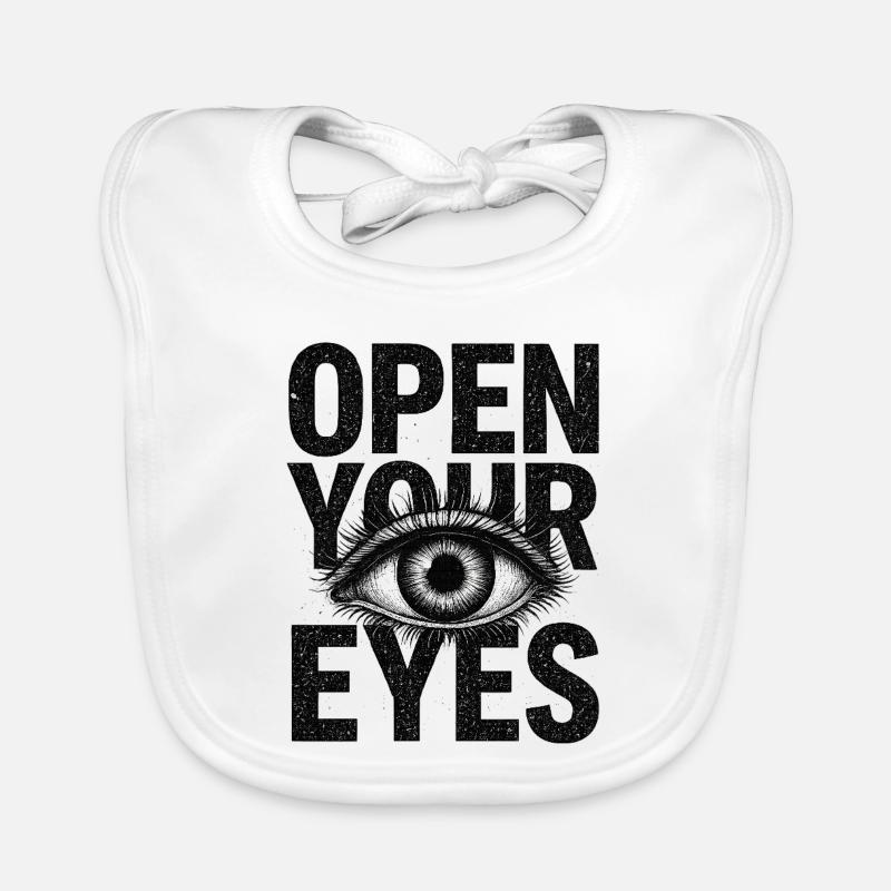 Augen auf – Augensymbol-Design Baby Bio-Lätzchen