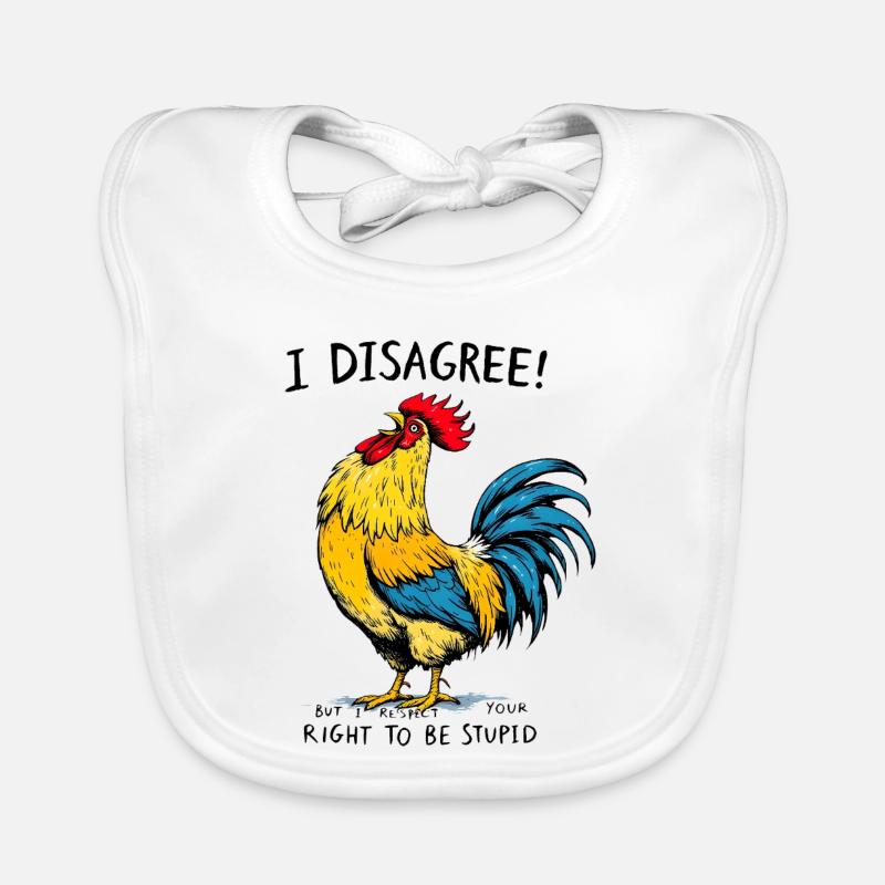 Vibrant Rooster Splash Art Bavoir bio Bébé