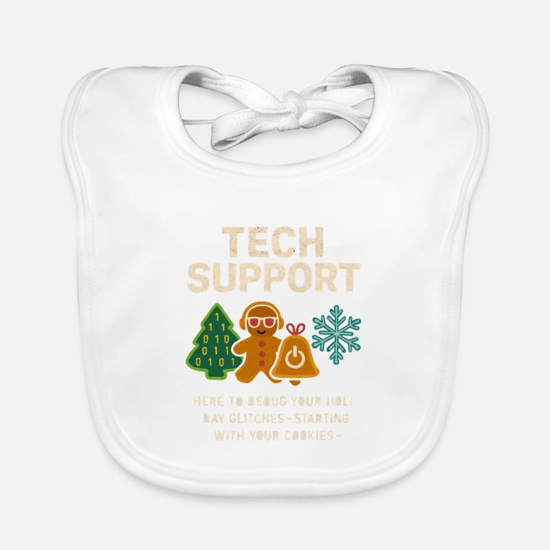 Admin Christmas Gift IT Support Debugging Organic Baby Bibs