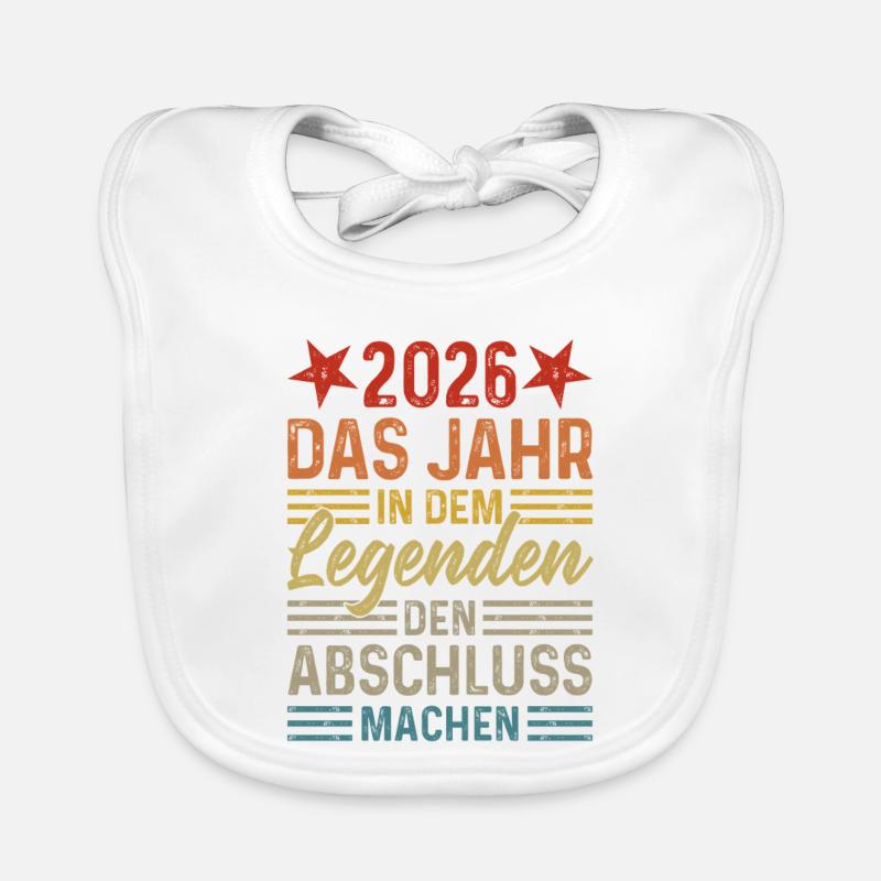2026 Das Jahr in dem Legenden den Abschluss machen Baby Bio-Lätzchen