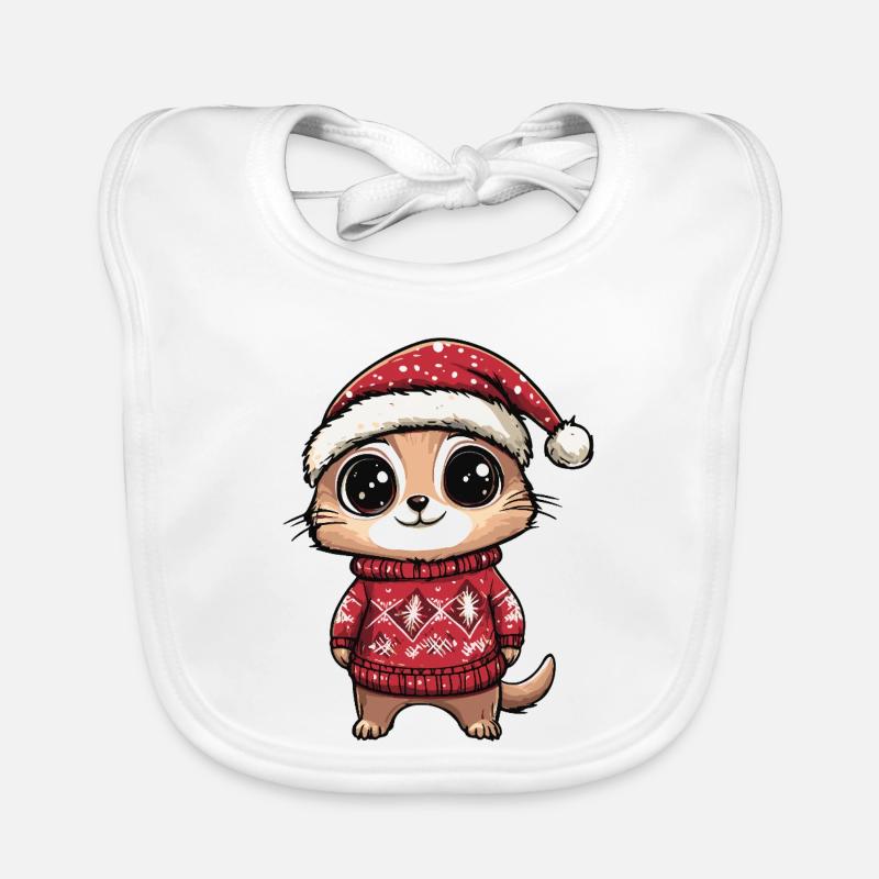 Noël de Noël suricate Bavoir bio Bébé