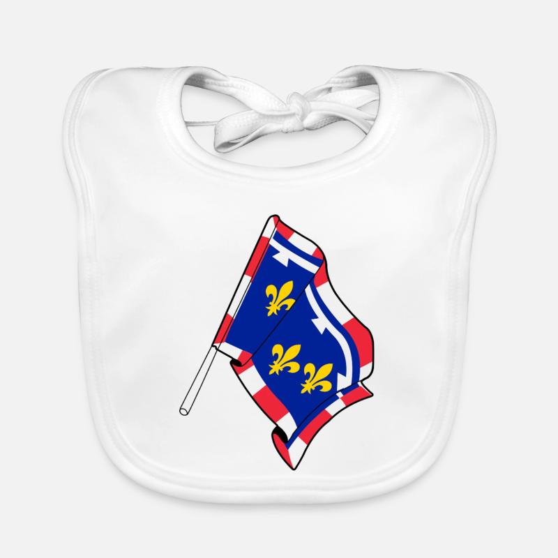 Drapeau du Centre-Val de la Loire Bavoir bio Bébé
