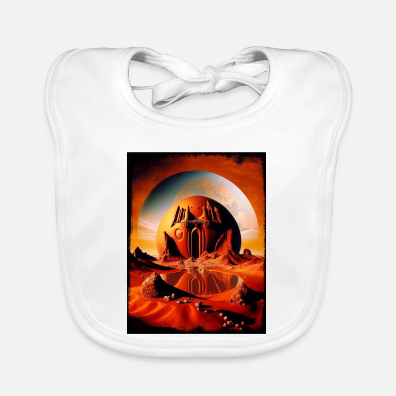 Temple de la Lune Rouge Sphère du Désert Bavoir bio Bébé