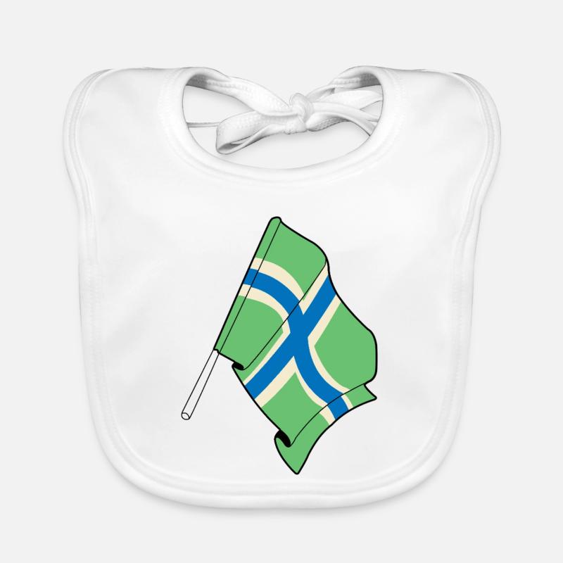 Drapeau du Gloucestershire Bavoir bio Bébé