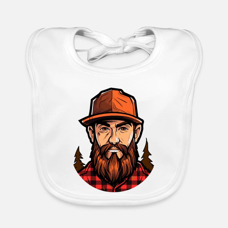 Waldlumberjack Illustration Baby Bio-Lätzchen