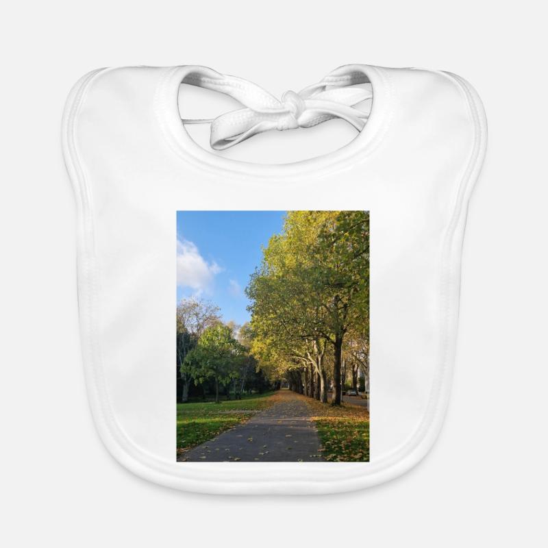 Autumn path through Lauballee Organic Baby Bibs