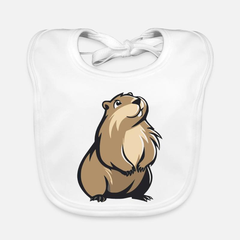 Marmotte mignonne Bavoir bio Bébé