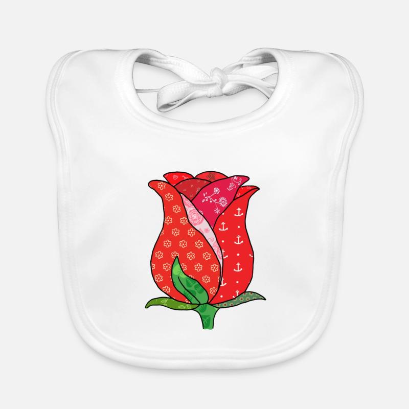 Pattern rose Organic Baby Bibs