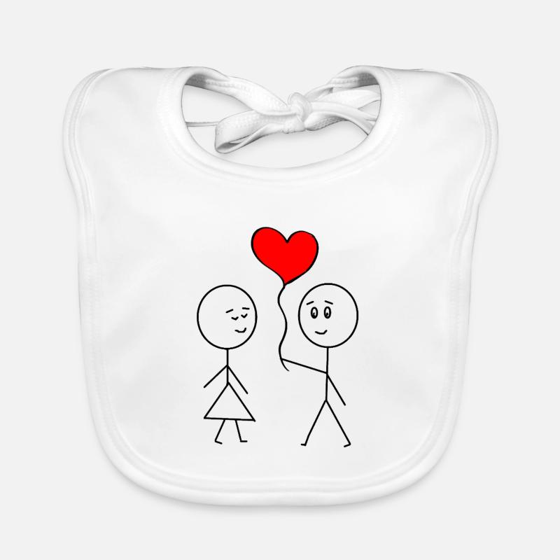 Saint-Valentin Bavoir bio Bébé