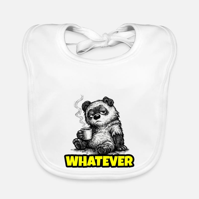 Whatever – Grumpy Bear Coffee (Sketch) Baby Bio-Lätzchen