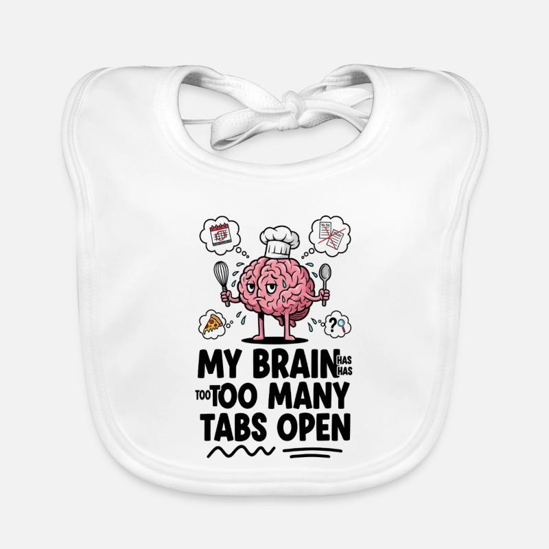 Brain Chef: Too Many Tabs Open Organic Baby Bibs