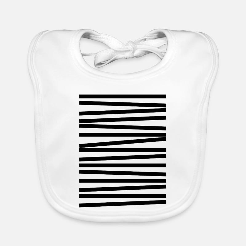 geometric lines design Organic Baby Bibs