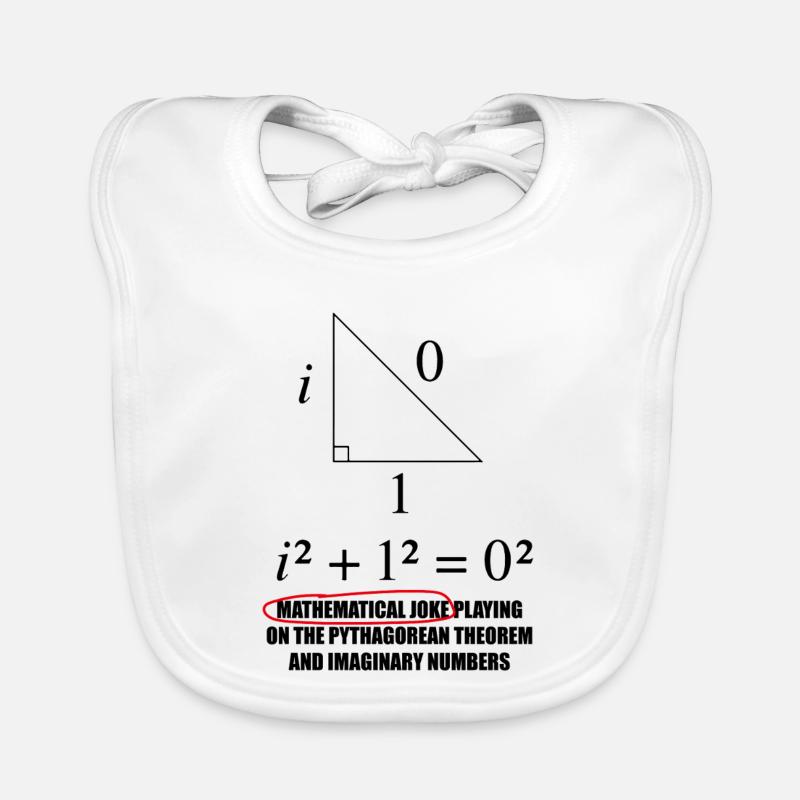 Motif mathématique drôle avec une blague sur Pythagore Bavoir bio Bébé