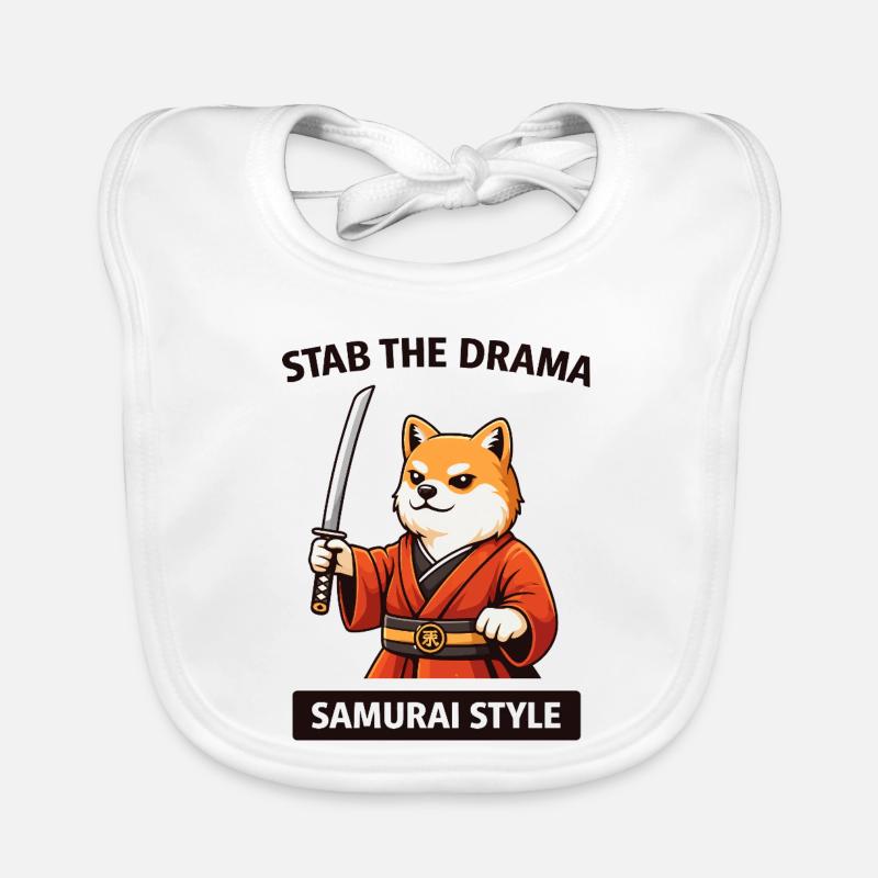 Samurai Shiba : Poignarder le drame Bavoir bio Bébé