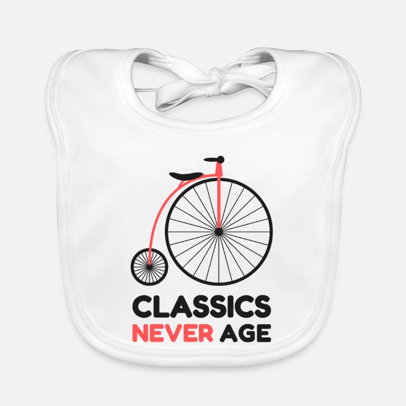 Classics Never Age Penny-Farthing Retro-Radfahren Baby Bio-Lätzchen
