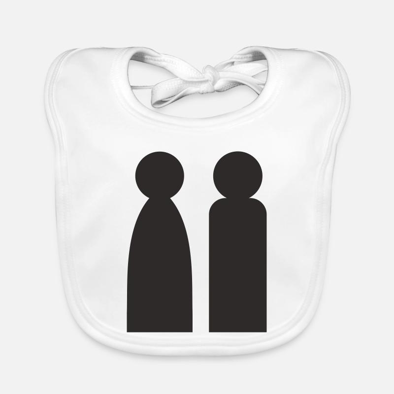 Minimalistisches Paar | Mann & Frau Silhouette  Baby Bio-Lätzchen