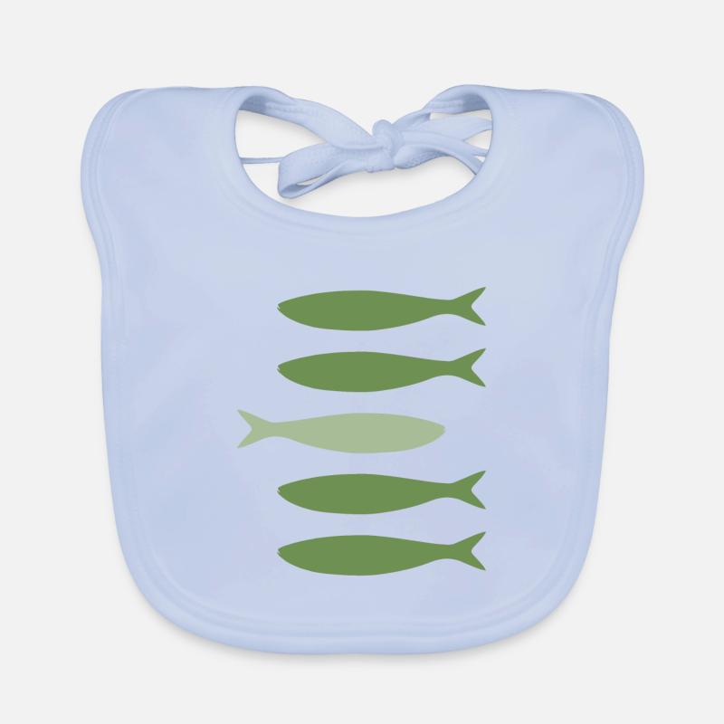 Sardinen sehen Sie Baby Bio-Lätzchen