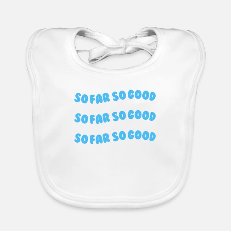 so far so good ight blue Organic Baby Bibs