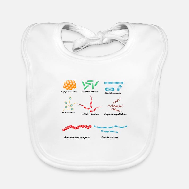 Berühmte Bakterien - Pathogene Baby Bio-Lätzchen