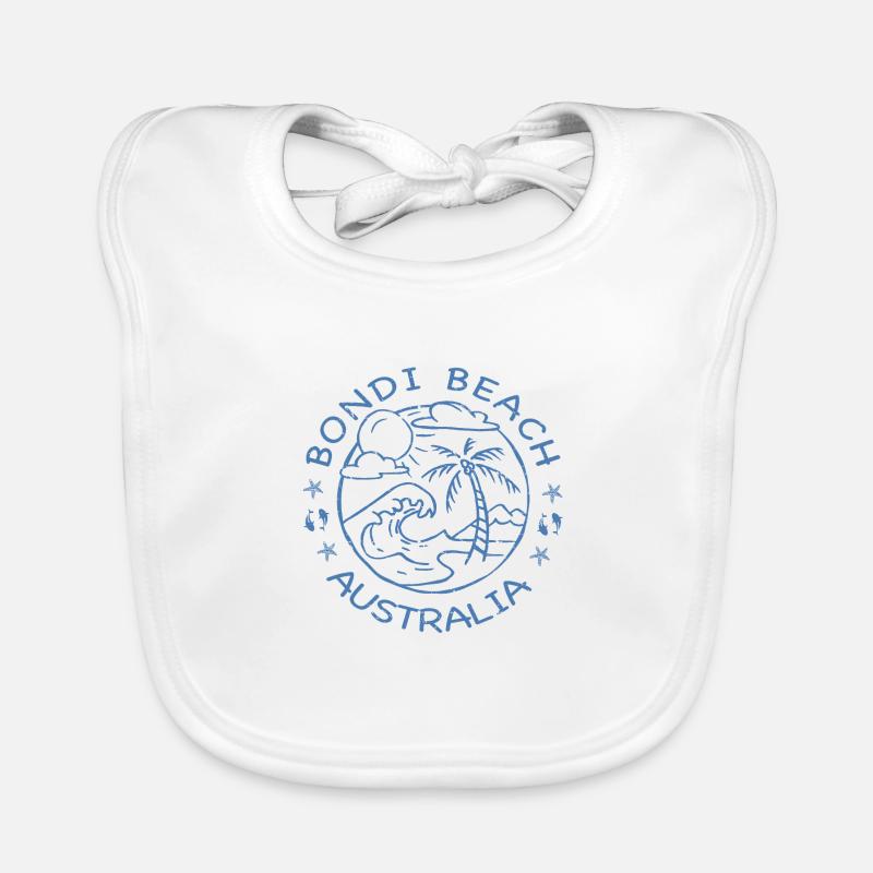BONDI BEACH AUSTRALIA Organic Baby Bibs
