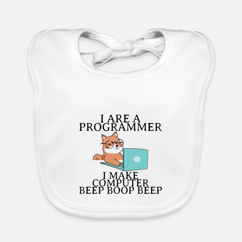Je suis un programmeur Je fais bip d’ordinateur boop beep4 Bavoir bio Bébé