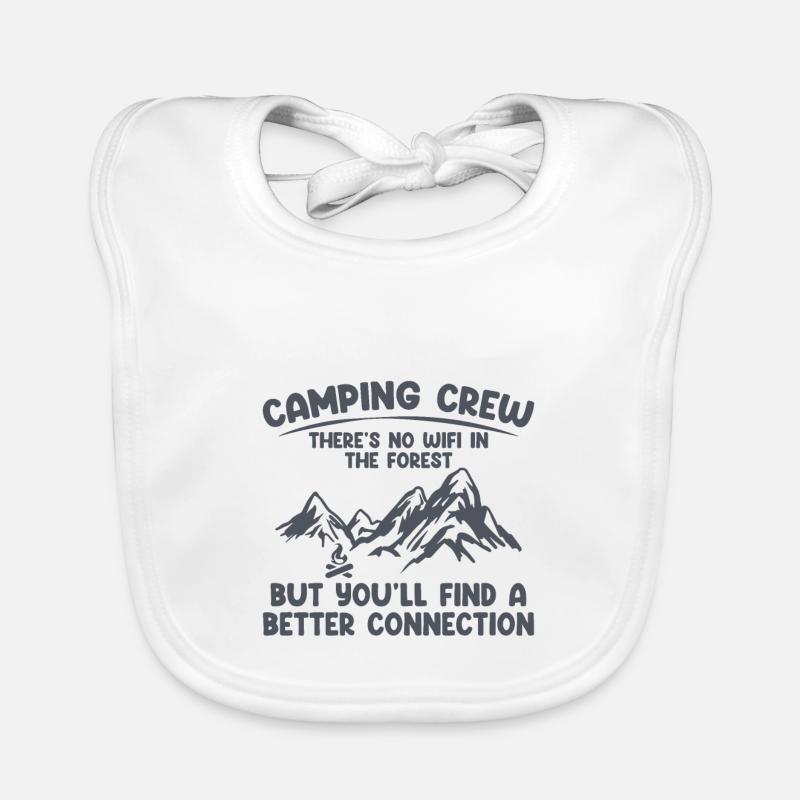 Camping Crew, There's No Wifi In The Forest 2 Organic Baby Bibs
