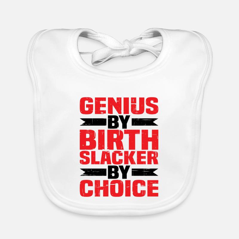 Genius By Birth Slacker By Choice 4 Organic Baby Bibs