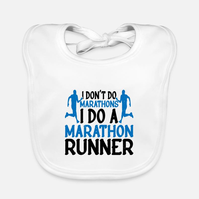 Je ne fais pas de marathons, je fais un coureur de marathon Bavoir bio Bébé