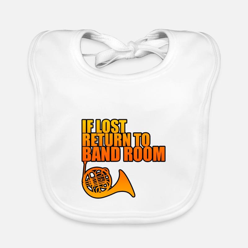 If Lost, Return To Band Room 4 Organic Baby Bibs