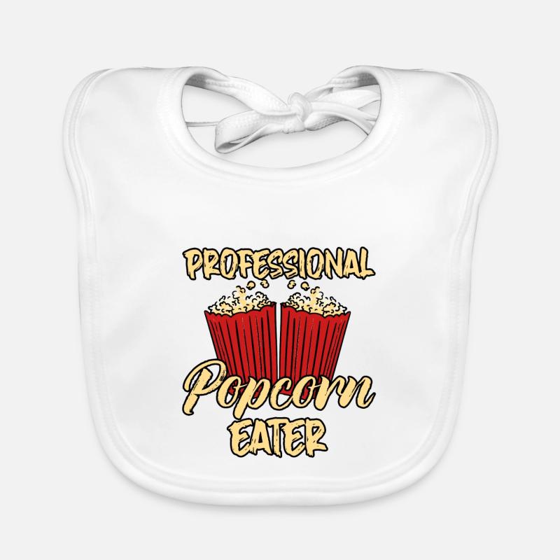 Professional Popcorn Eater 4 Organic Baby Bibs