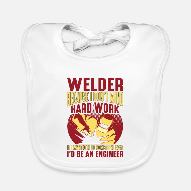 Welder, Because I Don't Mind Hard Work 2 Organic Baby Bibs