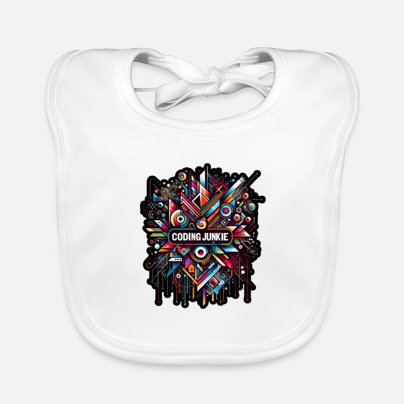 Accro au codage 10 - Bavoir bio Bébé - blanc