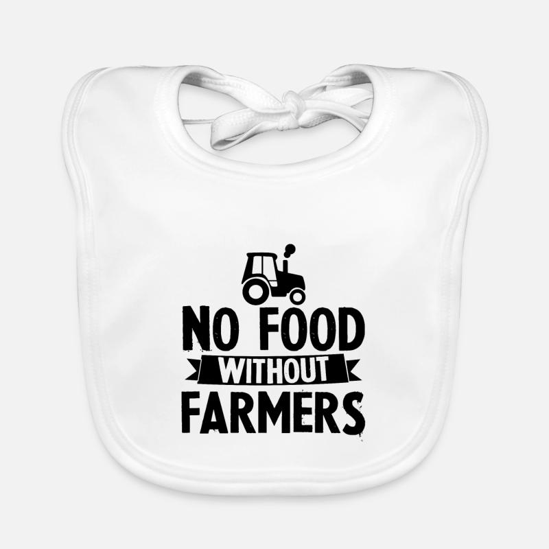 Pas de nourriture sans agriculteurs 2 Bavoir bio Bébé