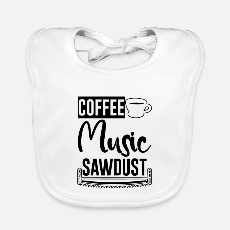 Coffee Music Sawdust 2 Organic Baby Bibs