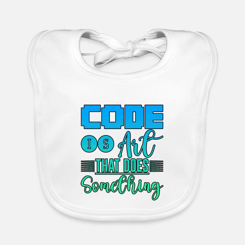 Code Is Art That Does Something 4 Baby Bio-Lätzchen