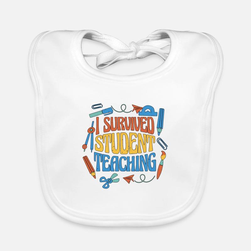 I Survived Student Teaching 6 Organic Baby Bibs