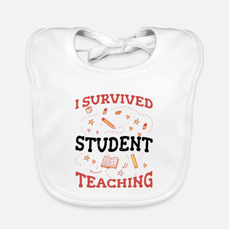 I Survived Student Teaching 5 Organic Baby Bibs