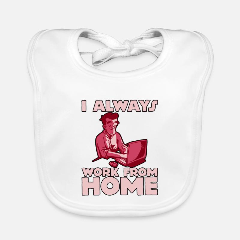 I Always Work From Home 2 Organic Baby Bibs