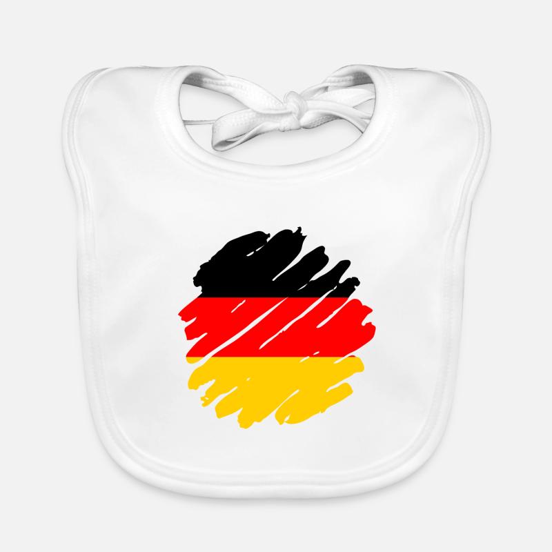Drapeau allemand Drapeau allemand Utilisé Look Home Bavoir bio Bébé