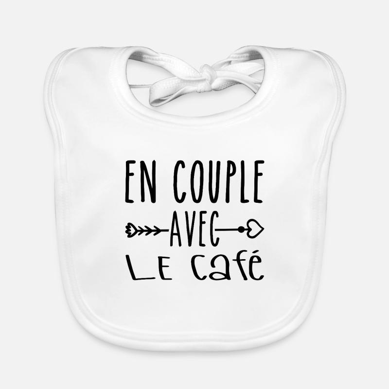 Paare mit Kaffee, Kaffeefans Geschenk Baby Bio-Lätzchen