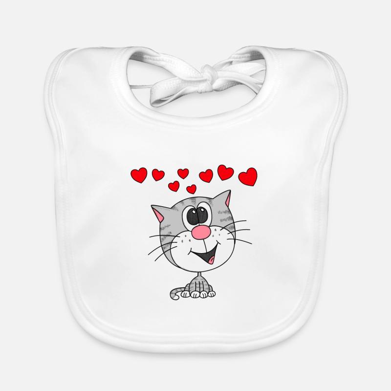 Valentines Day Cat Lady Wedding Anniversary Organic Baby Bibs