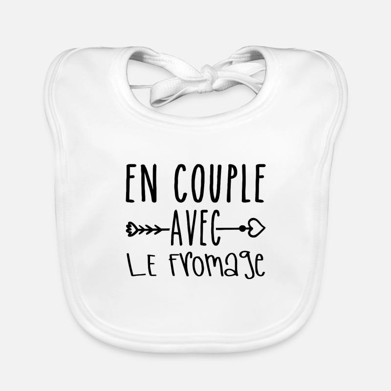 Couples with Cheese, Cheese Fans Gift Organic Baby Bibs