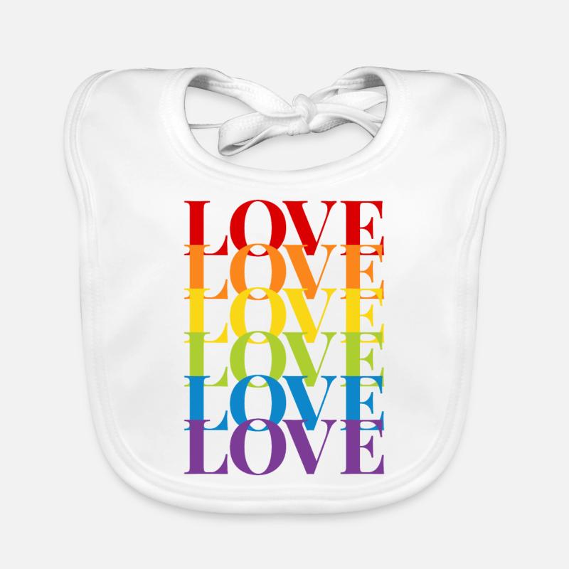love - Baby Bio-Lätzchen - Weiß