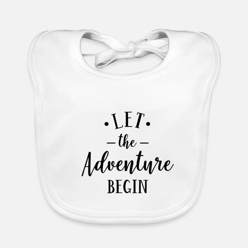 Let The Adventure Begin - Baby Bio-Lätzchen - Weiß