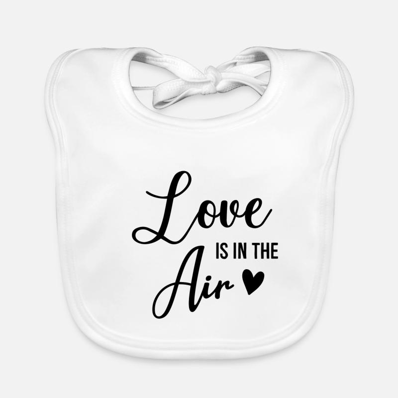 L'amour est dans l'air Bavoir bio Bébé