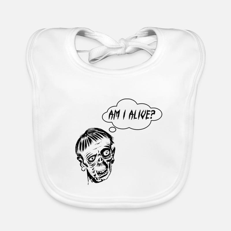 Zombie with speech bubble Organic Baby Bibs