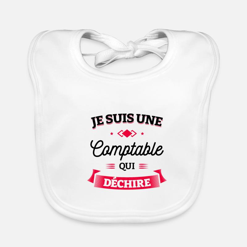 COMPTABLE QUI DÉCHIRE Bavoir bio Bébé
