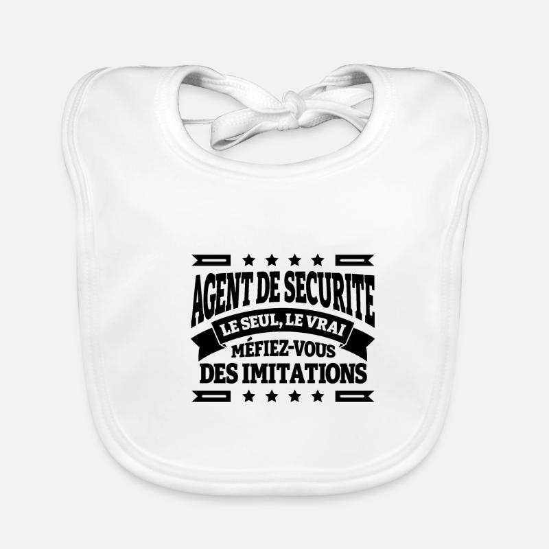 AGENT DE SECURITE LE SEUL LE VRAI Bavoir bio Bébé