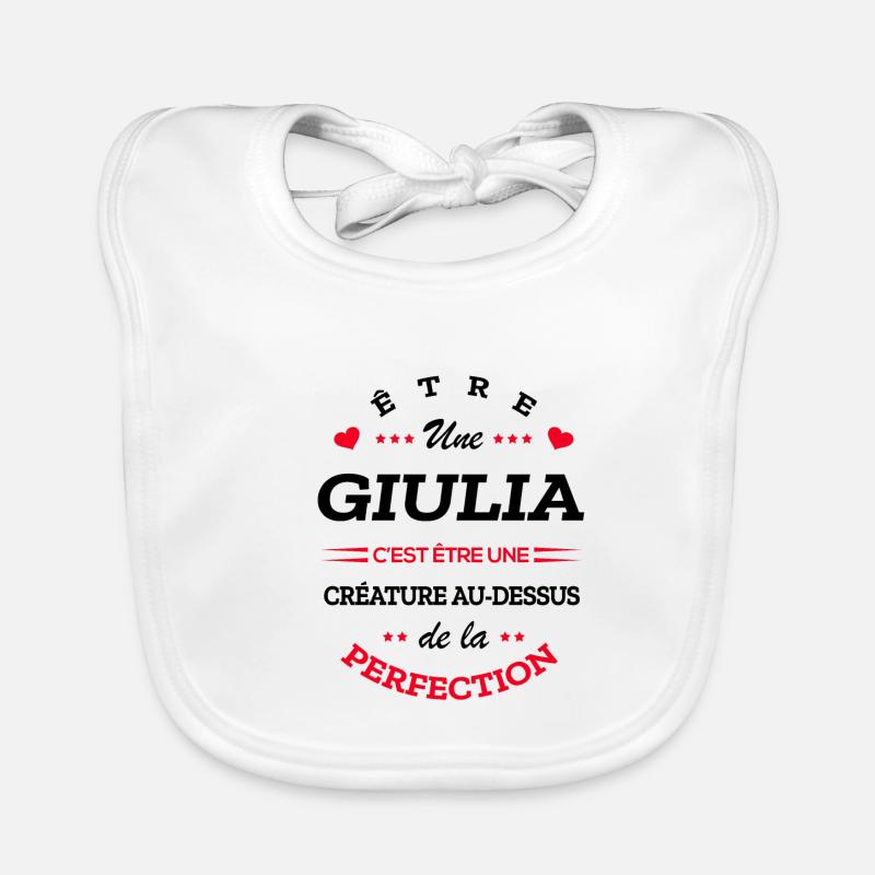 GIULIA PARFAITE - NOM GIULIA Bavoir bio Bébé