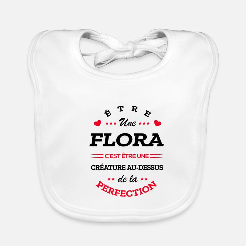 FLORA PARFAITE - NOM FLORA Bavoir bio Bébé